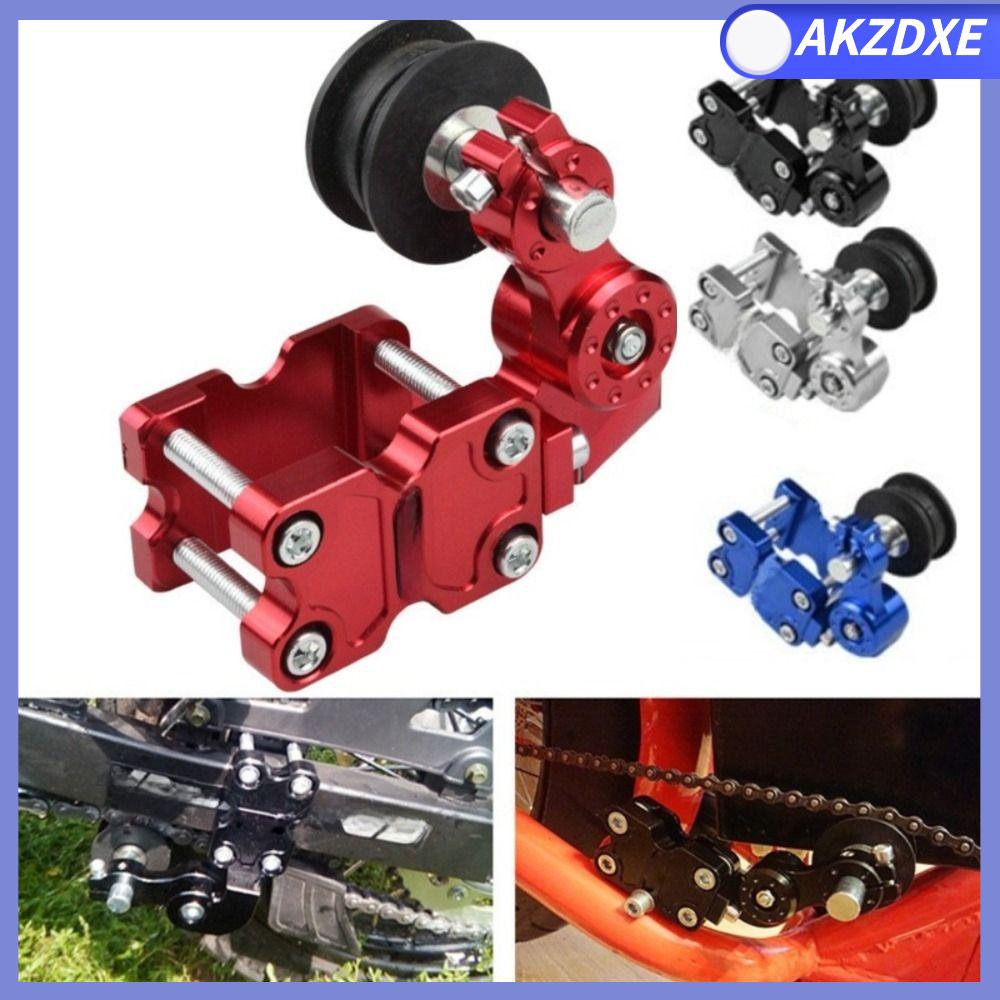 AKZDXE Hợp  nhôm Bộ điều chỉnh xích xe máy Chống mài mòn Hiệu suất cao Bộ siết con lăn xe máy Hữu ích Dễ dàng cài đặt Bộ căng xích Sửa đổi phụ tùng xe máy