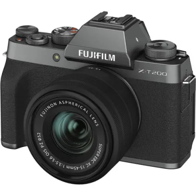 FUJIFILM X-T200 Mirrorless Digital Camera with 15-45mm Lens (Dark Silver)