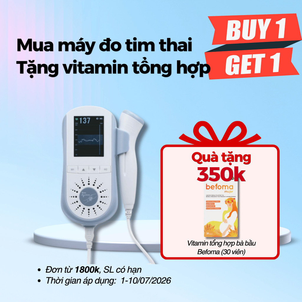Máy đo nghe tim thai tại nhà Jumper JPD-100F (E2) bảo hành 24 tháng