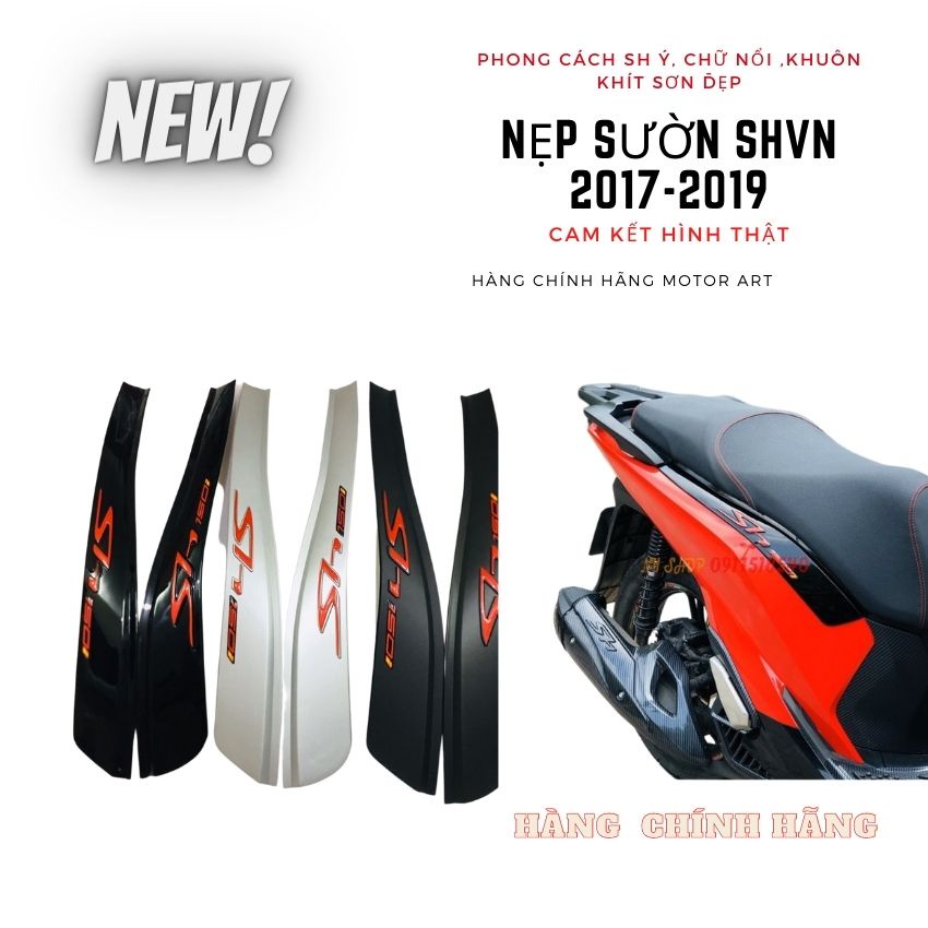 Nẹp sườn, nẹp hông cho sh vn 2017-2019 150i 125i- motor art