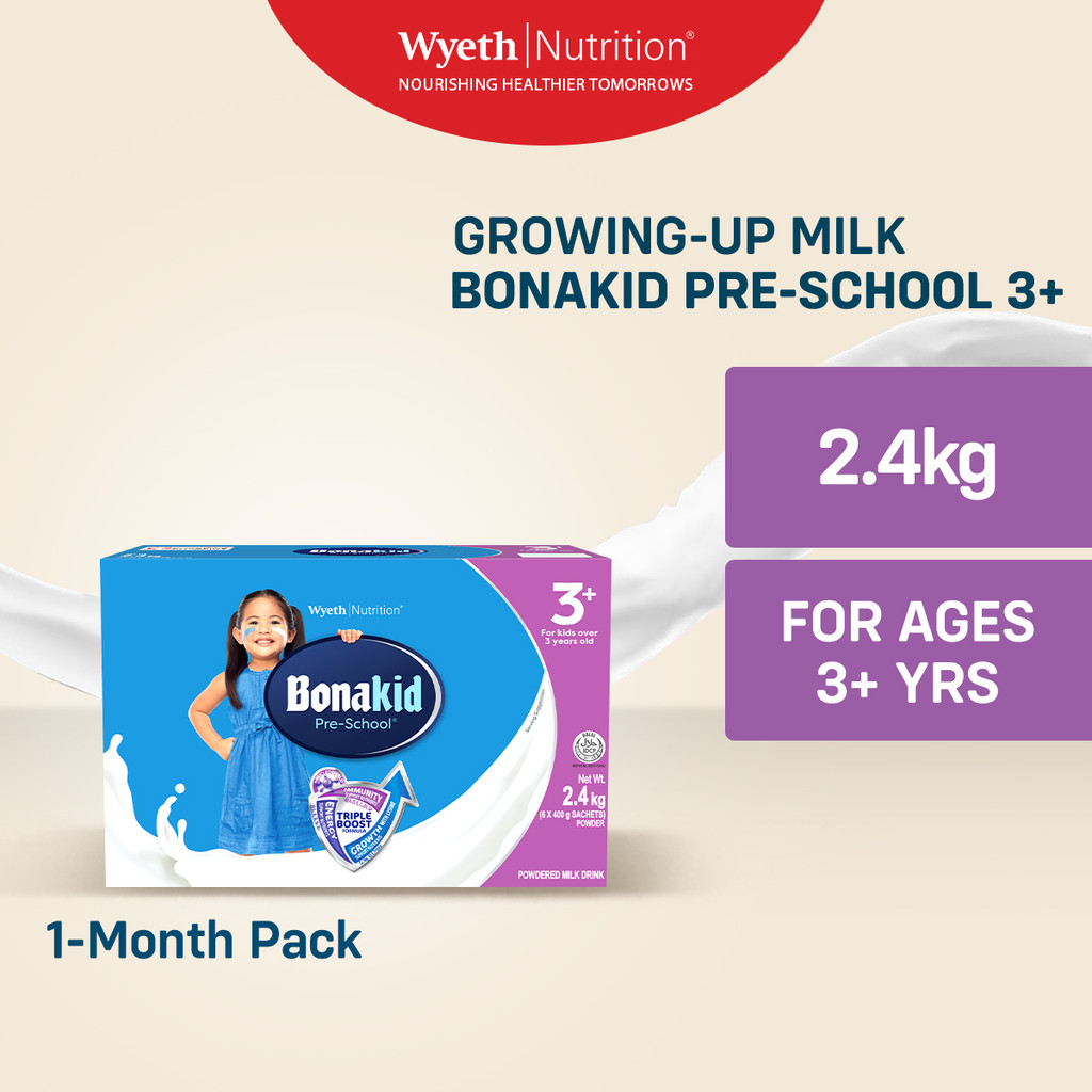 BONAKID PRE-SCHOOL 3+ Growing-Up Milk Powder for Children 3+ Years Old 2.4kg