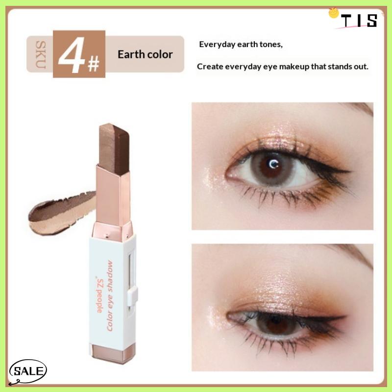 Follow Get New【TIS】 Đôi Màu Eyeshadow Stick Long Lanh Nổi Bật Bóng Dính Mắt Trang Điểm Không Thấm Nước Lâu Dài Nhanh Chóng Áp DỤNG Eyeshadow Nữ Trang Điểm Sản Phẩm - 4