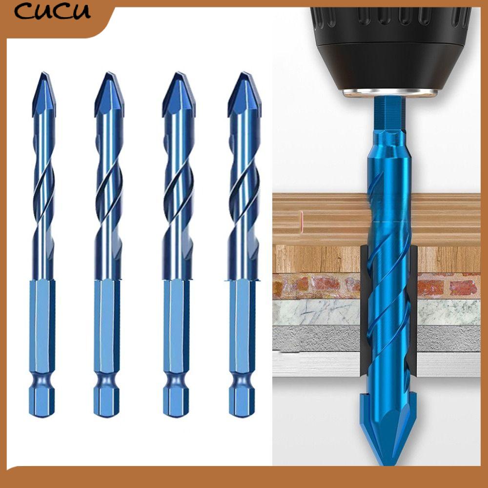CUCU Độ cứng cao Mũi khoan lệch tâm 6/8/10/12mm Chính xác Mũi khoan lỗ Đa chức năng Đấm Mũi khoan tam giác