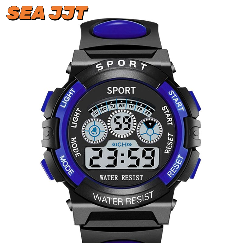 SEA JJT Fashion Sport Digital Watch with LED Light and Alarm for Students ราคา 45 บาท*ส่งฟรี