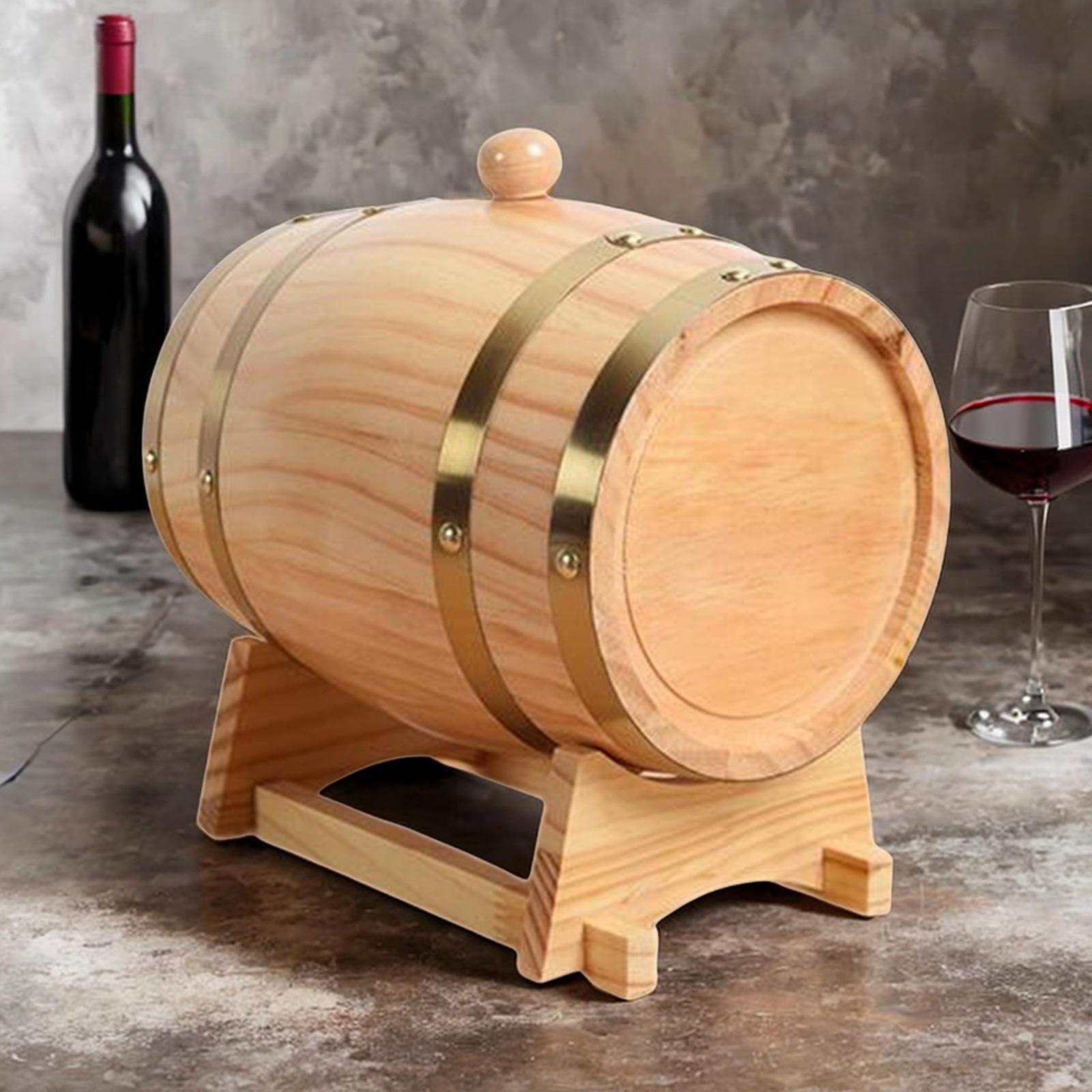 oshhni Whiskey Barrel Dispenser, Wood Wine Barrel Accessories