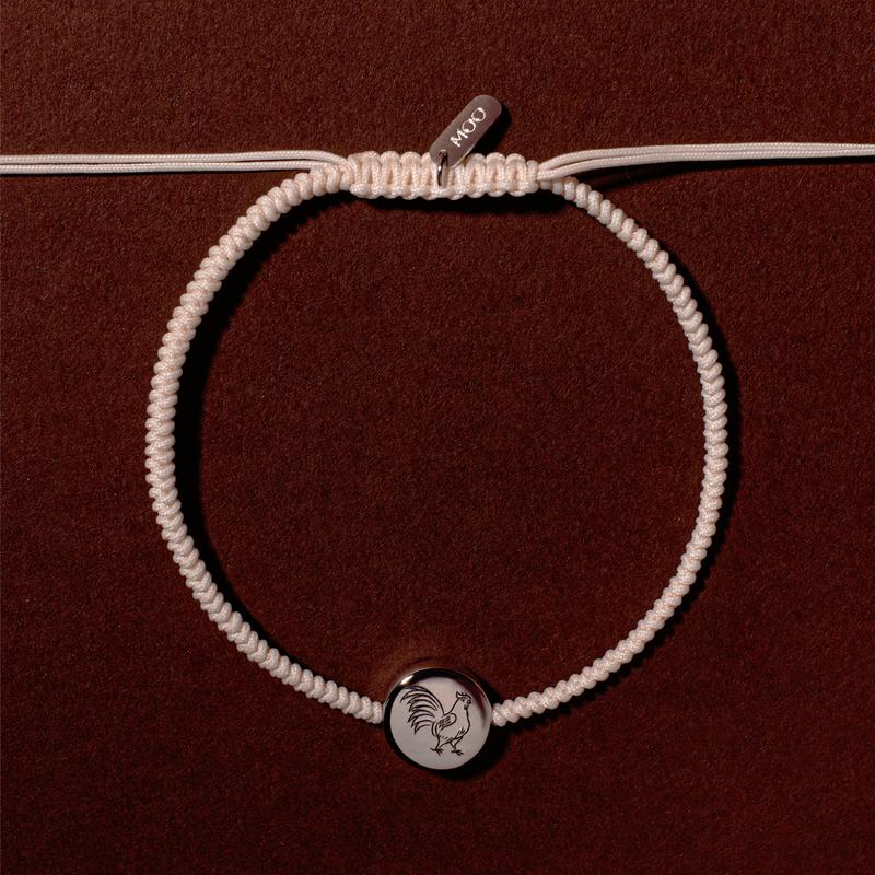 [Moo Bangkok X Num Eiang] Zodiac Bracelet Braided Rope Bracelet Decorated with Silver Charms Symbol of the Year of the Zodiac ราคา 1,980 บาท*ส่งฟรี