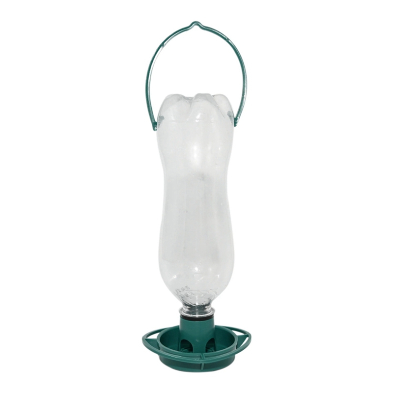 Outdoor Bird Feeder Automatic Hanging Plastic Feed Bowl for Parrot Pigeon Pet Indoor Bottle Mouth Docking