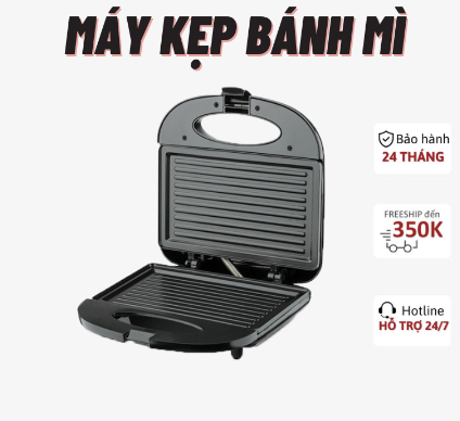 Máy kẹp nướng bánh mì, ép nướng bánh mỳ dài làm đồ ăn sáng và kinh doanh