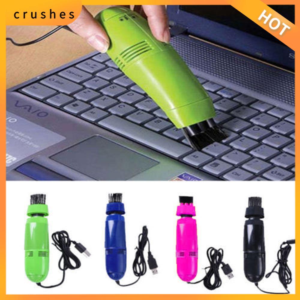 CRUSHES 6 màu Mini Máy tính xách tay Bộ làm sạch bụi Trình dọn dẹp bàn phím USB Máy hút bụi Chải