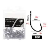 Phải có bánh răng cho câu cá chép 50pcs carbon cao móc thép không gỉ