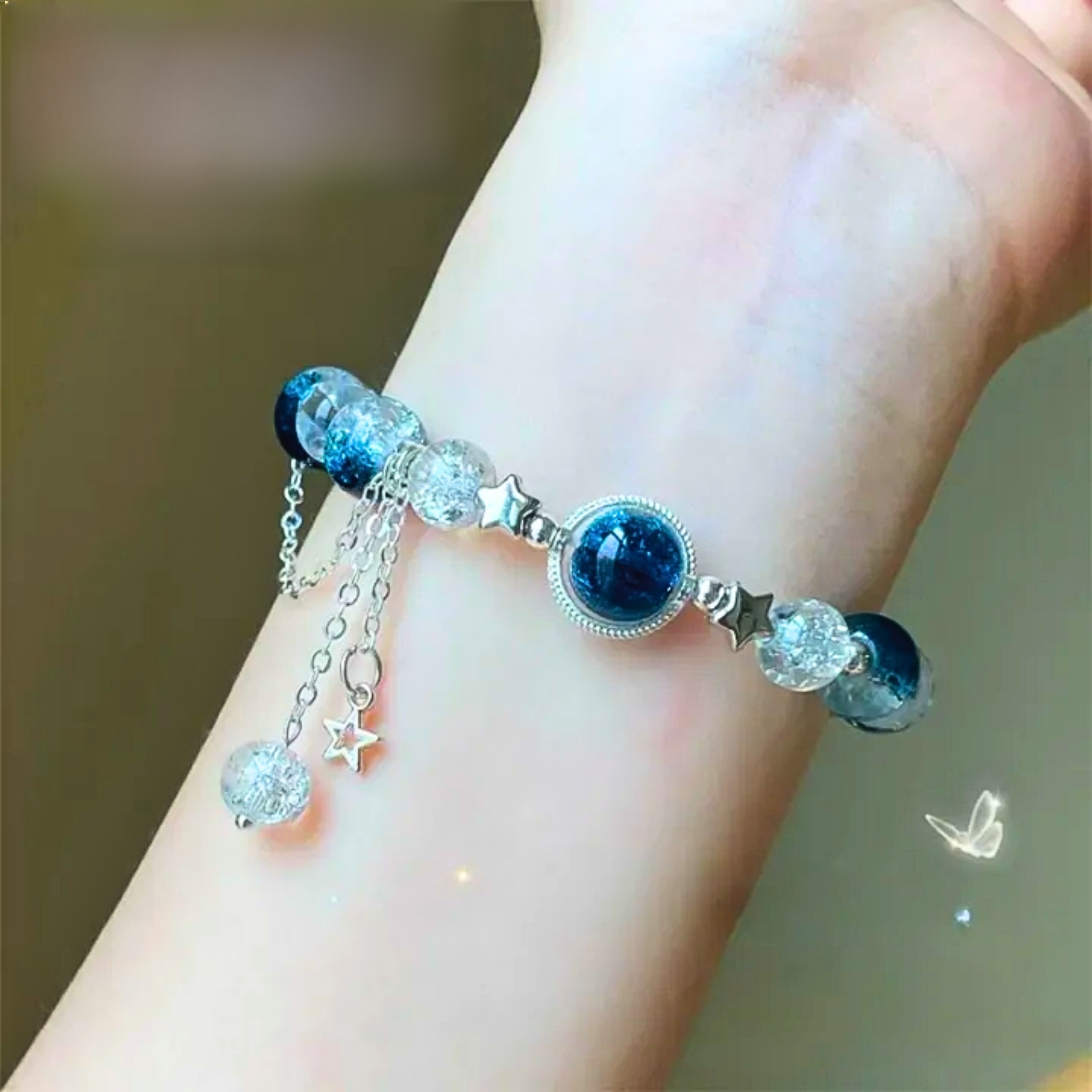 Exquisite Star Pendant Tassels Bracelet Trend Sweet Beaded Bracelet For Women Girls Fashion Light Luxury Gifts