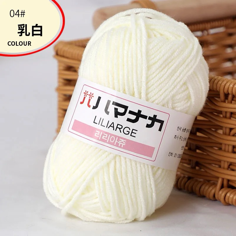 (part 1) milk cotton yarn 4ply 25gr / benang rajut katun susu no 1-40