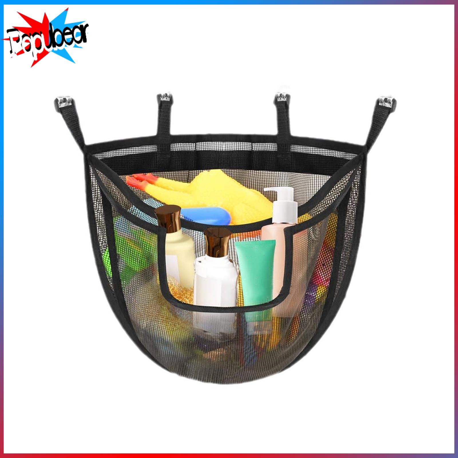 Space-saving Toy Storage with Hooks Mesh Bag for Toys Bathroom Toy Storage Bag with Hooks Waterproof Mildew-proof Mesh Organizer for Kids’ Bath Toys Easy Drain Quick Dry Space-saving for Homes ราคา 245 บาท*ส่งฟรี