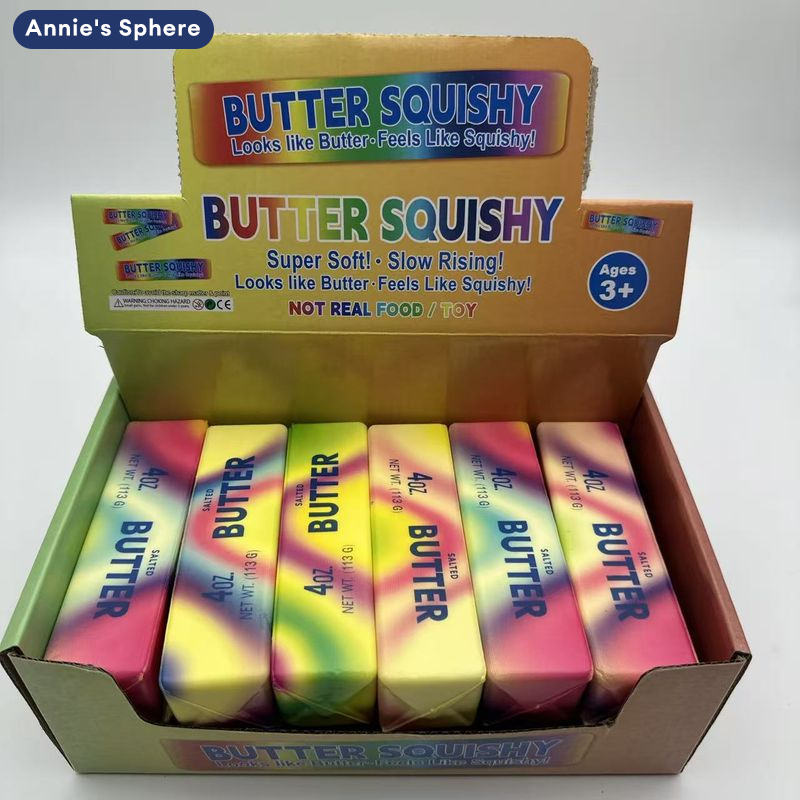 Annie's Sphere Butter Squishy Toy Is Very Soft, Stretches Slowly, and Resembles Butter, for Stress Relief. Suitable for Children and Adults. ราคา 57 บาท*ส่งฟรี