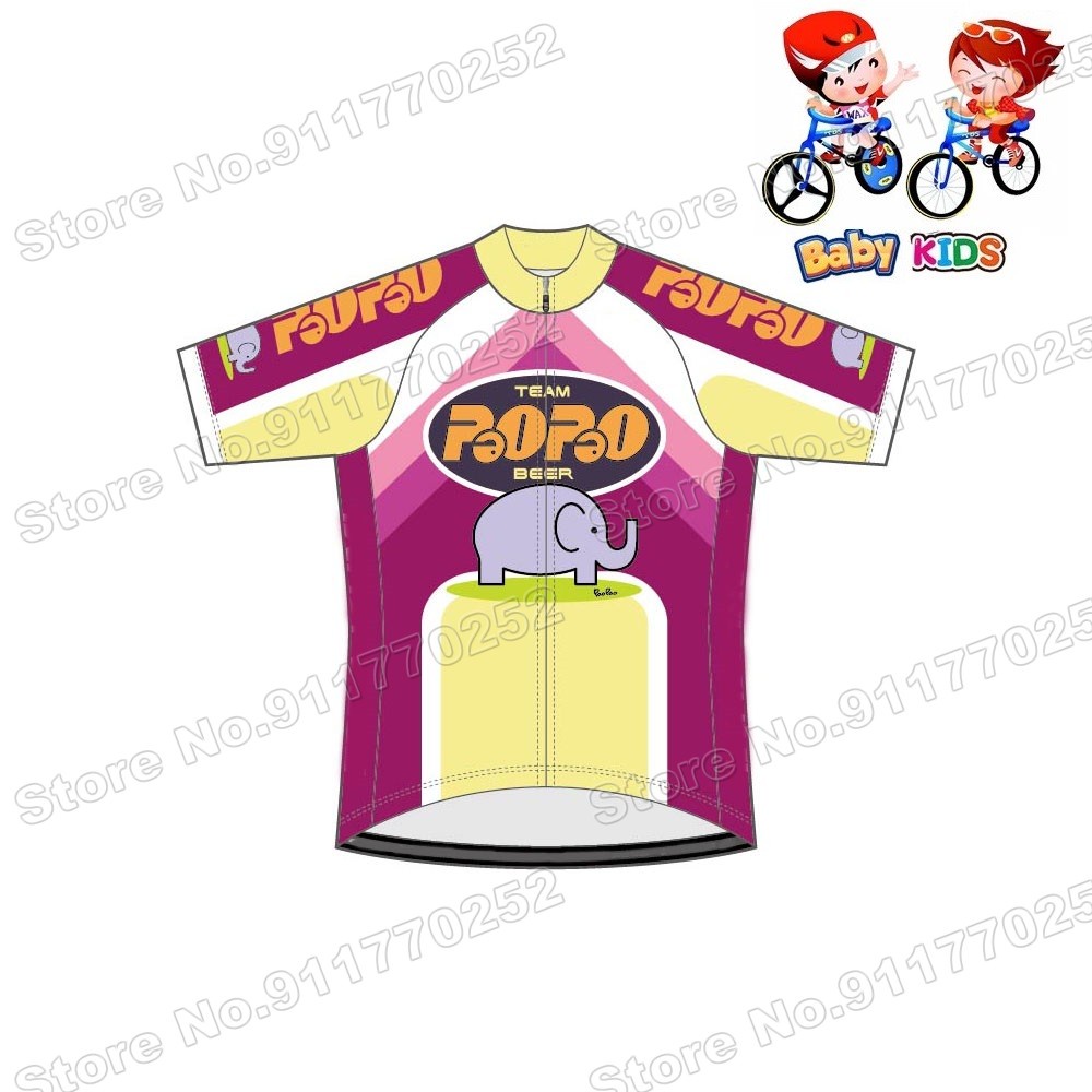 2025 Xe Đạp Jersey Ngộ nghĩnh Voi Trẻ Em Đi Xe Đạp Jersey Bộ Bé Trai Bé Gái Hoạt Hình Anime Đi Xe Đạp Quần Áo Áo Sơ Mi Phù Hợp Với