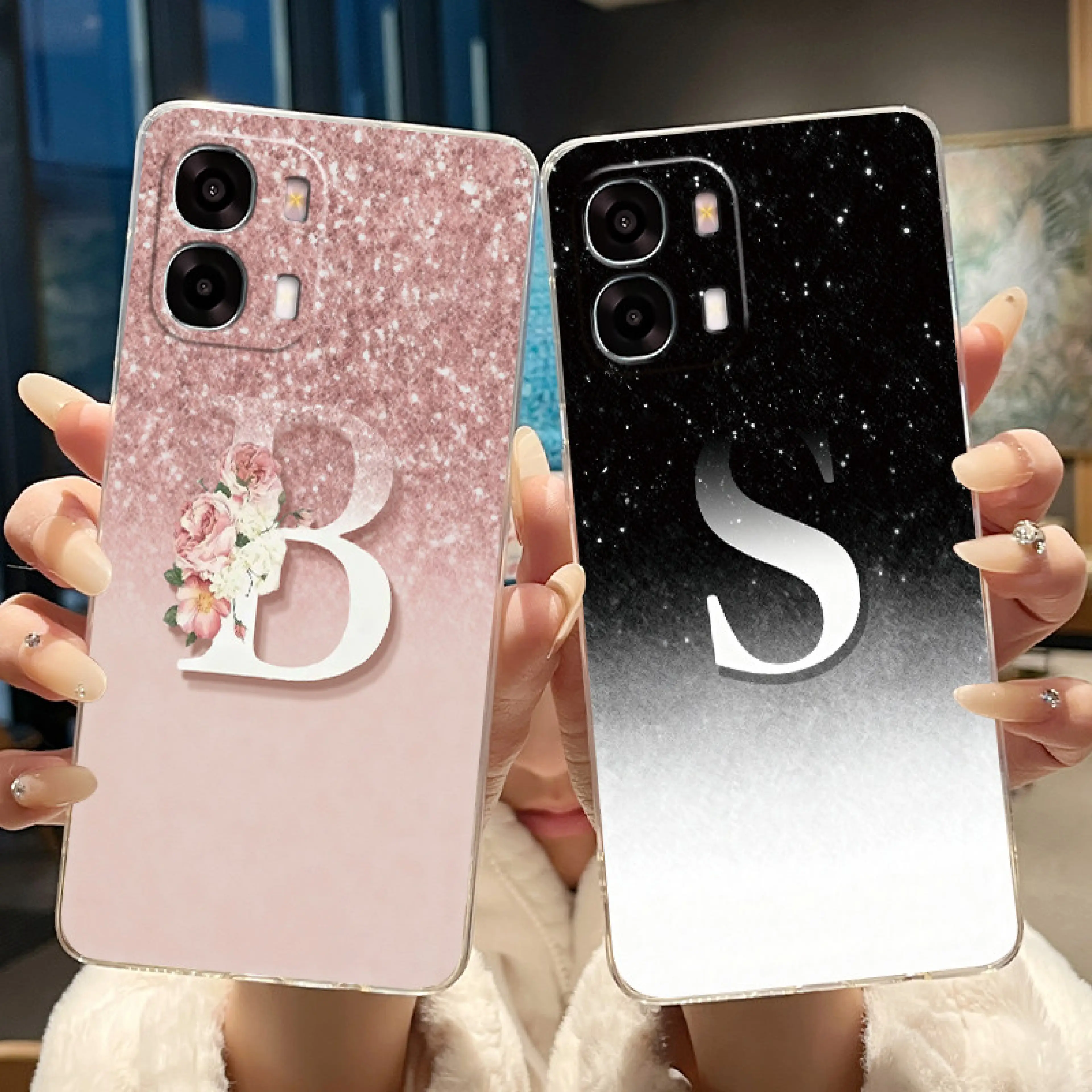 Case For Oppo A6 A6s 5G 4G Casing Oppo A6x 5G 4G Phone Case Clear Silicone Aesthetic Luxury Elegant Letter Soft TPU Back Cover