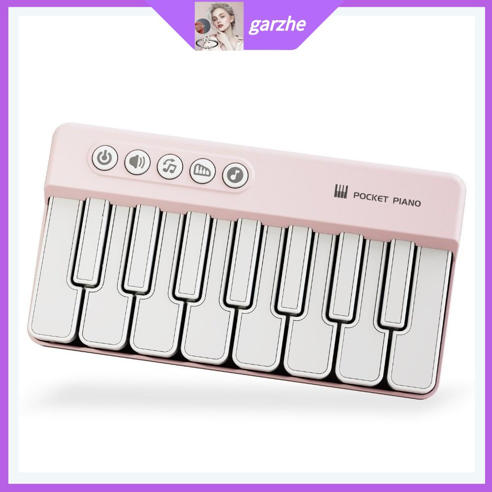 GARZHE24272 Đèn cầu vồng Đồ chơi đàn piano mini cho trẻ em Tương tác Học tập cho người  bắt đầu Đồ chơi học nhạc cụ Di động Đàn Piano bỏ túi dành cho trẻ em
