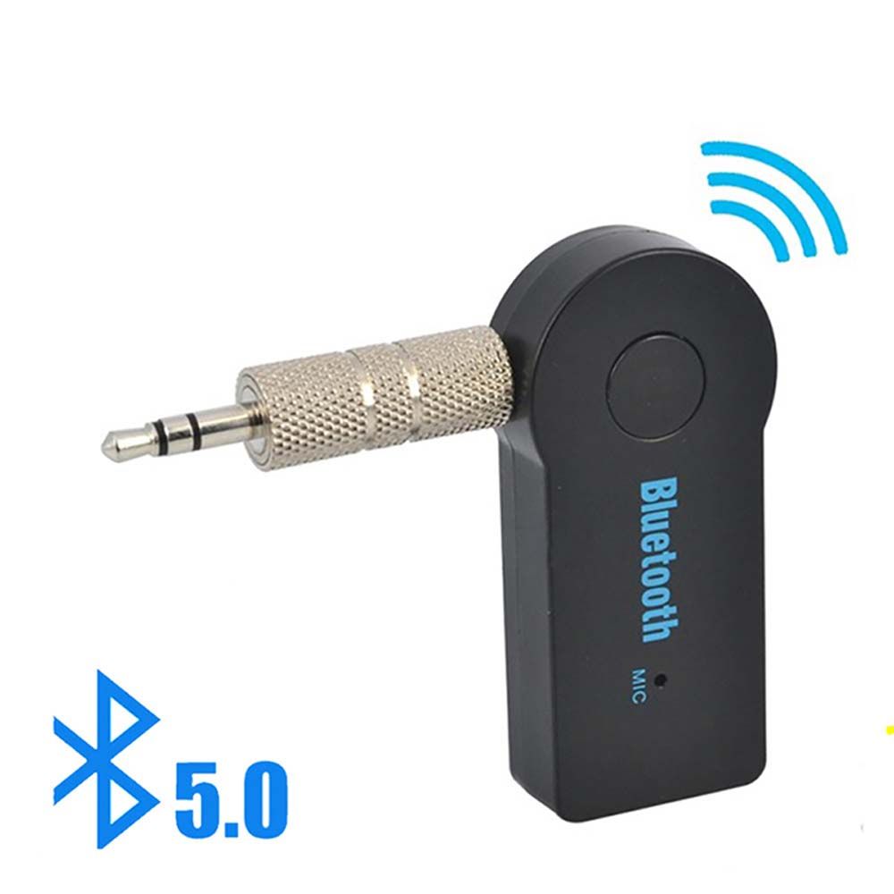 QIANNONG máy tính Mini Bluetooth AUX Bộ thu âm tai nghe Âm thanh nổi Phụ kiện xe hơi Bộ chuyển đổi không dây 5.0 Bộ phát Bluetooth Bộ thu âm thanh Âm thanh xe hơi Âm thanh Aux