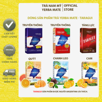 Trà Nam Mỹ Yerba Mate Taragui Vị Hoa Quả Tươi Mát Năng Lượng Giảm Stress 500g - Trà Yerba Mate Tặng Kẹp & Túi Lọc