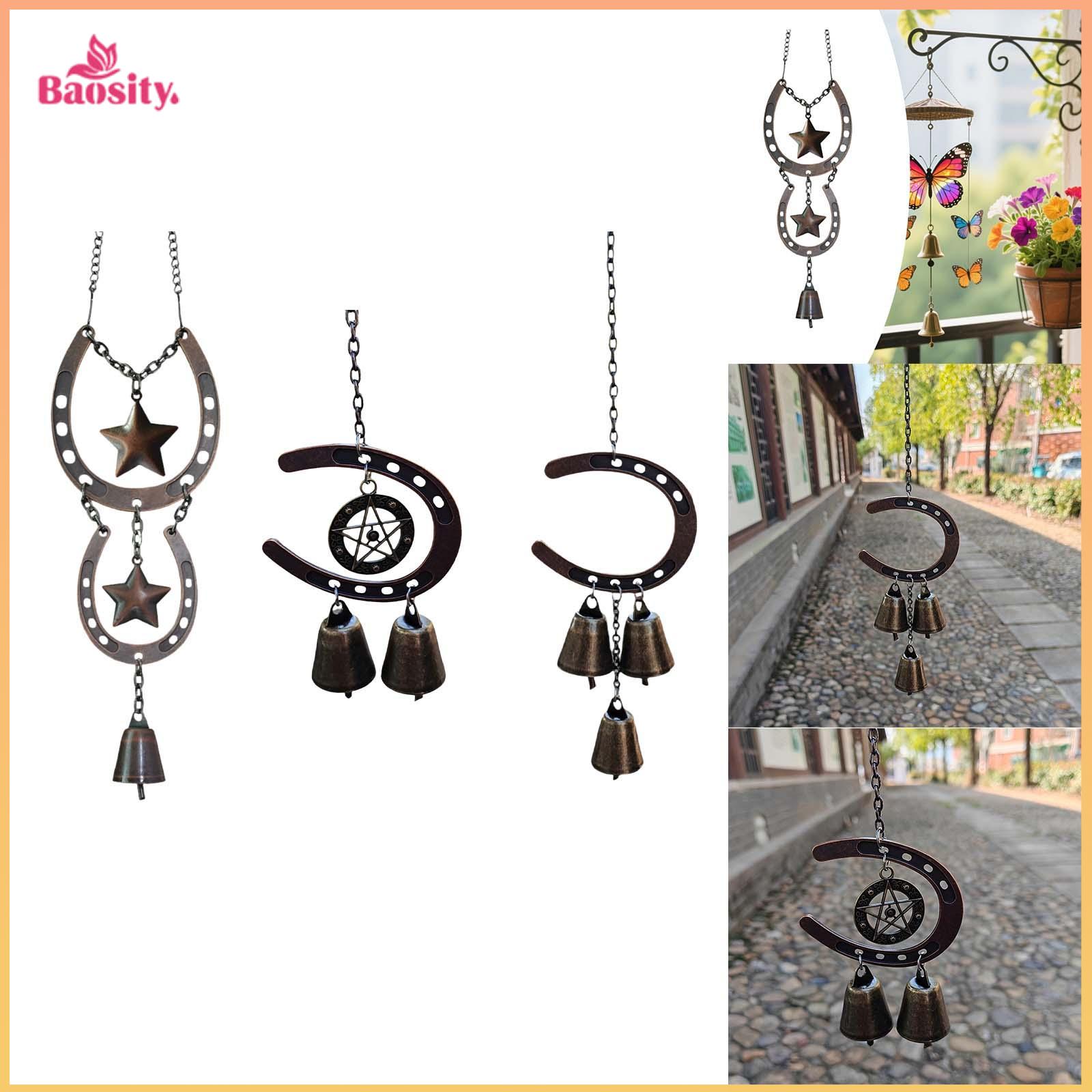 อุปกรณ์กีฬาและกิจกรรมกลางแจ้ง Baosity แขวนกังหันลม Horseshoe Bell ของขวัญมีสไตล์ติดตั้งง่าย Wind Spinners กลางแจ้งสำหรับระเบียง Yard Porch Farm Decor