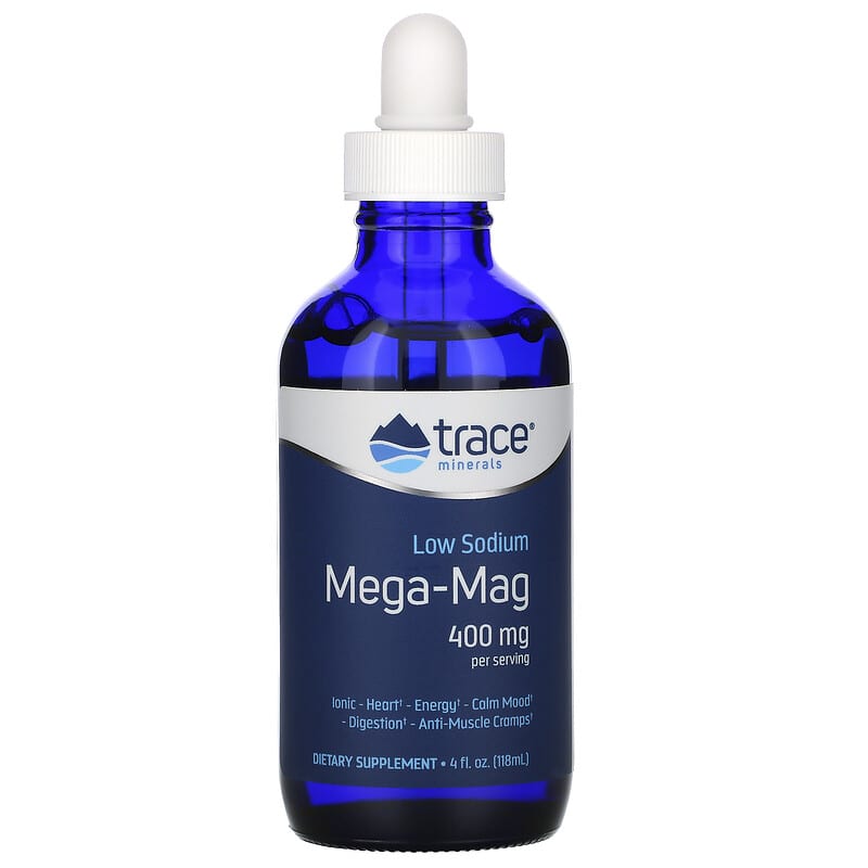 Magie dạng nước trace minerals low sodium mega-mag, 400 mg, 4 fl oz