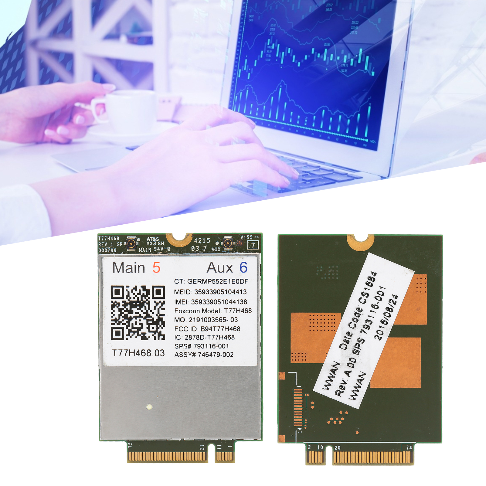 Garosa Mô-đun 4G LTE Thẻ mạng NGFF Bộ điều hợp WiFi không dây ổn định tốc độ cao với chip MDM9625 cho máy tính xách tay EliteBook và máy trạm ZBook Giá 131,000 Đồng*Miễn phí vận chuyển