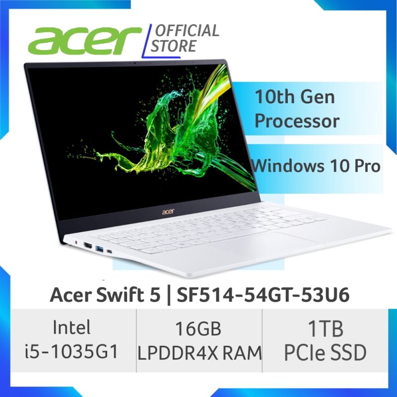 Acer Swift 5 SF514-54GT-53U6 NEW Thin and light Touch Screen laptop with 10 Gen Intel Processor and 16GB RAM - Windows 10 Pro