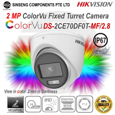 HIKVISION DS-2CE70DF0T-MF/2.8 2MP ColorVu Fixed Turret Dome CCTV Camera