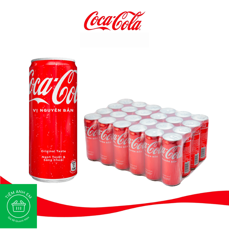 [Hỏa tốc] Thùng/ Lốc 24 lon nước ngọt Coca Cola 320ml nhiều vị