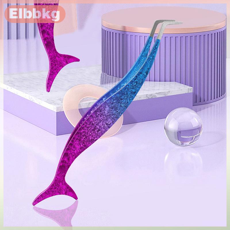 Elbbkg Đôi đầu có sẵn nhíp cho lông mi mở rộng đầy màu sắc thép không gỉ độ chính xác cao lông mi nhíp công cụ trang điểm