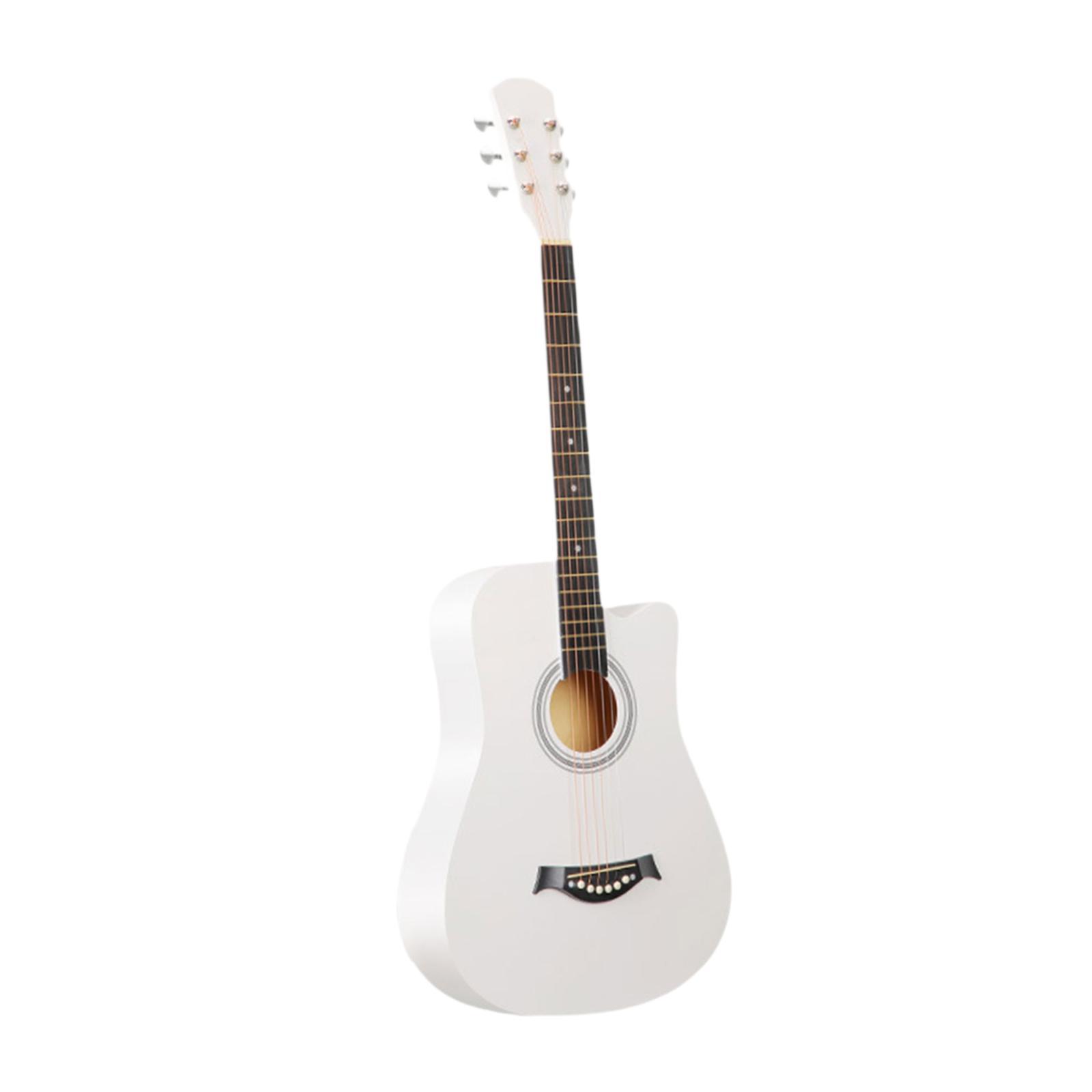 BNMUSIC 38inch Beginner Acoustic Guitar 6 Strings Full and Bright Tone Easy to Learn Portable Musical Instrument for Kids Teens Gift - 1