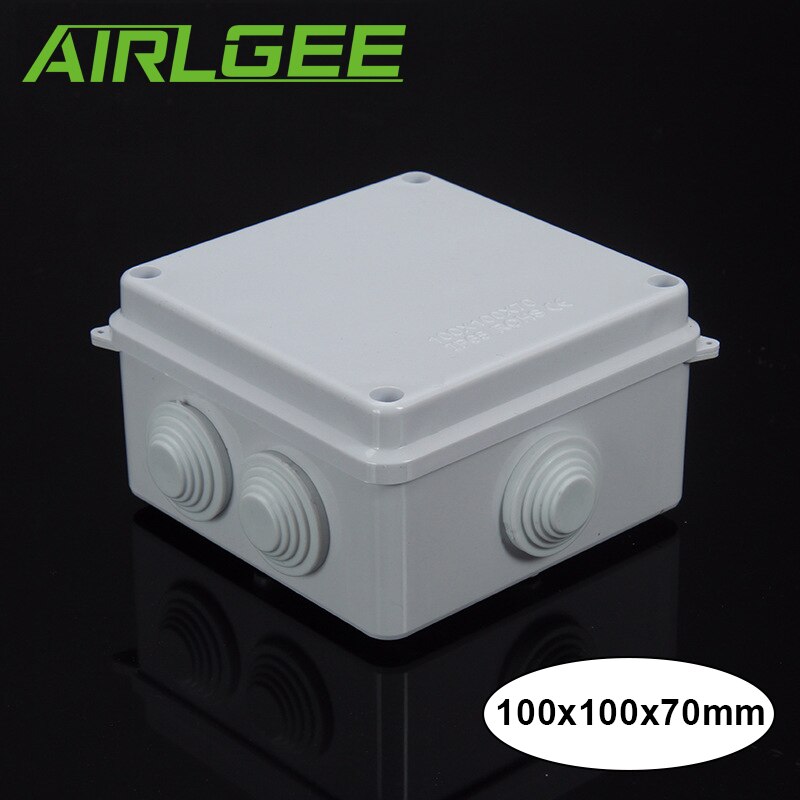 Chất lượng cao nhựa ABS IP65 không thấm nước jtion hộp dây kết nối ngoài trời điện chống bụi không ướt hộp 100x100x70mm