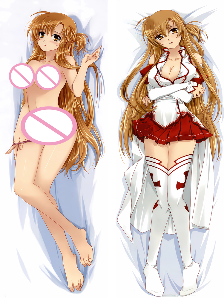 Yuuki Asuna Anime Dakimakura Vỏ gối in hai mặt ôm thân thể vỏ gối Dropshipping có thể được tùy chỉnh