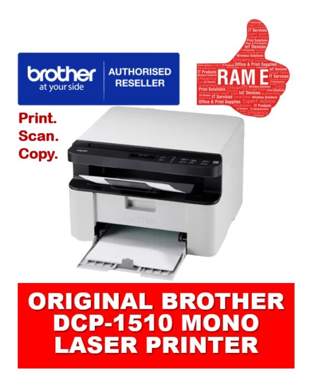 BROTHER DCP 1510 PRINT COPY SCAN MONO LASER Printer (Free Shipping with RAM E PTE LTD) Singapore