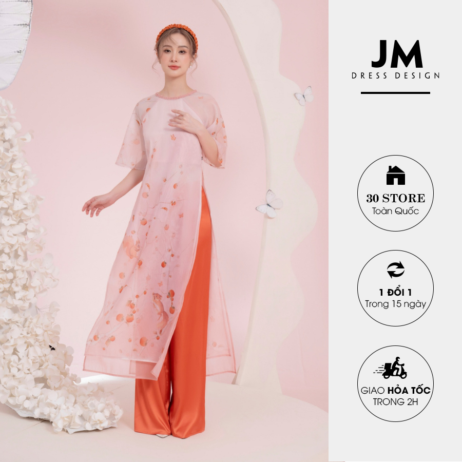 Quần áo dài lụa thiết kế JM Dress Design 3M08.2311S