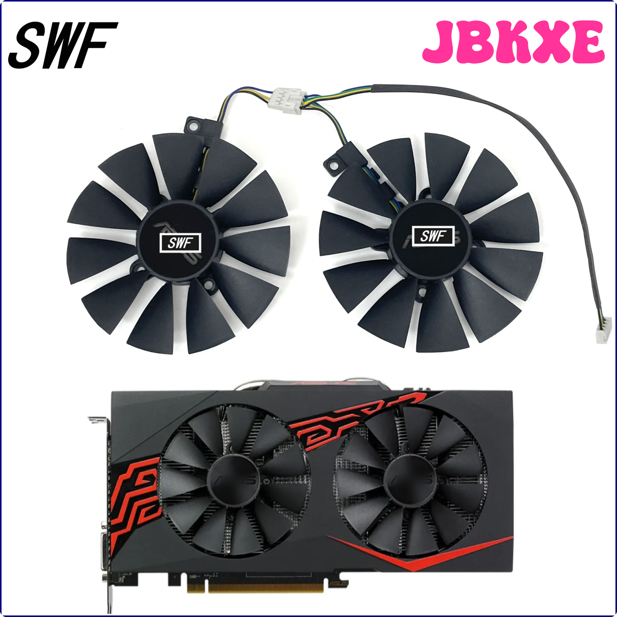 Jbkxe 88mm FDC10U12S9-C pmd09210s12hh t129215su RX580 quạt làm mát cho ASUS RX 470 570 580 thám hiểm