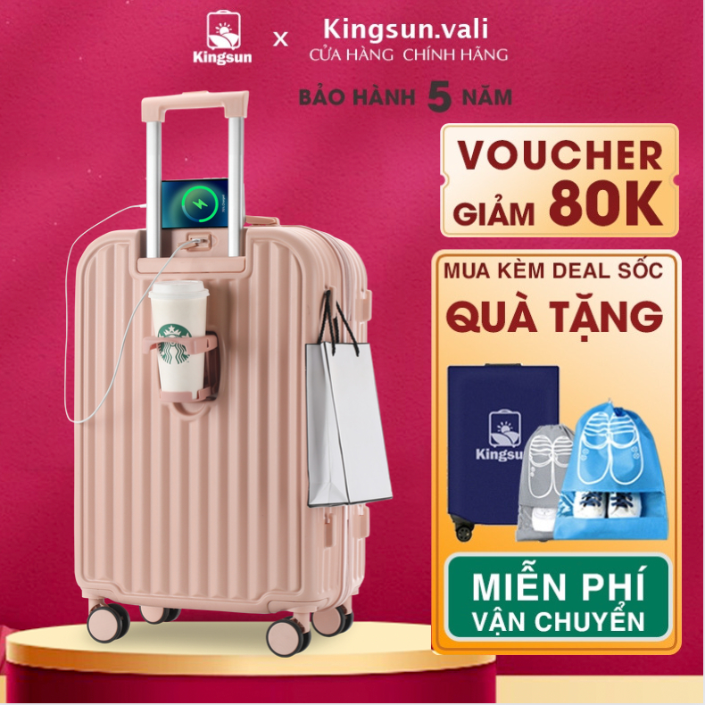 Vali du lịch Kingsun vali kéo nhựa Size20/24inch KS219/155/P309 cao cấp bảo hành 5 năm