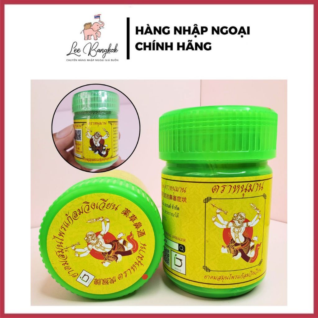   HŨ KHỔNG LỒ  Combo Lọ Hũ Hít Thông Mũi Thảo Dược Hanuman   Hong Thai Giảm Nghẹt Mũi Viêm Xoang Thái Lan - LEEBANGKOK 