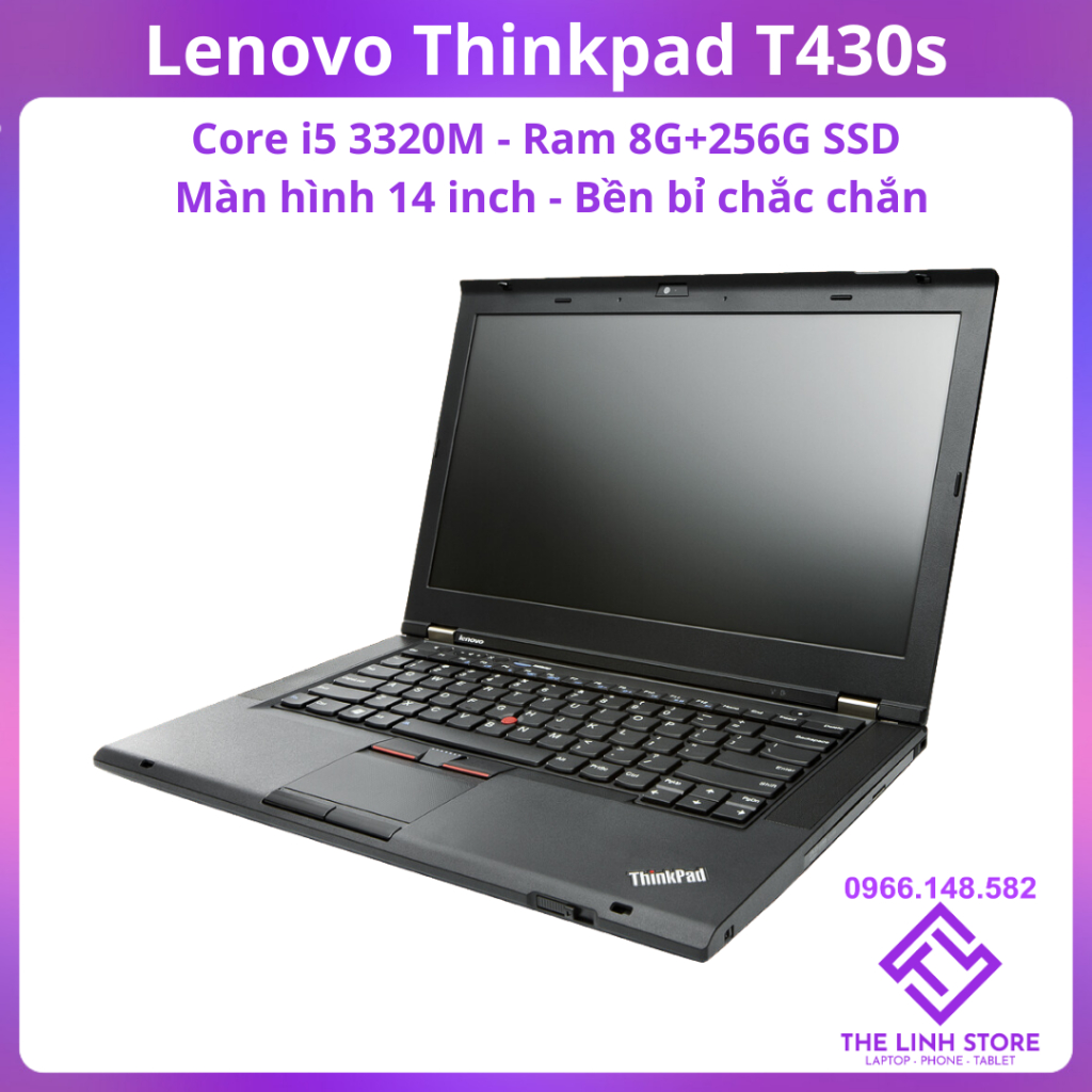 Laptop lenovo thinkpad t430s màn 14 inch - core i5 ram 8g 256g ssd