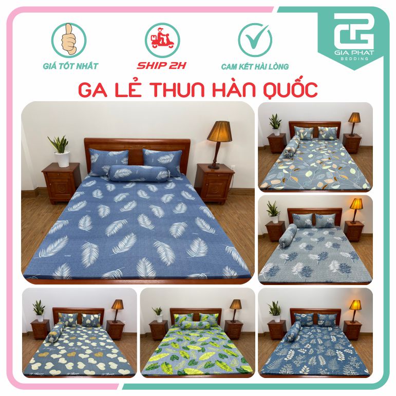 Ga giường thun lạnh Hàn Quốc 3D , Drap giường, Ga nệm ( không áo gối, đủ kích thước)