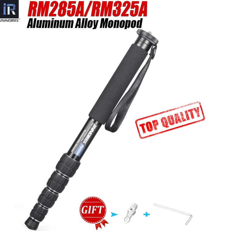 Innorel rm285a/rm325a chuyên nghiệp hợp kim nhôm máy ảnh Monopod cho Canon Nikon Sony DSLR Máy Quay Video đứng 5 phần