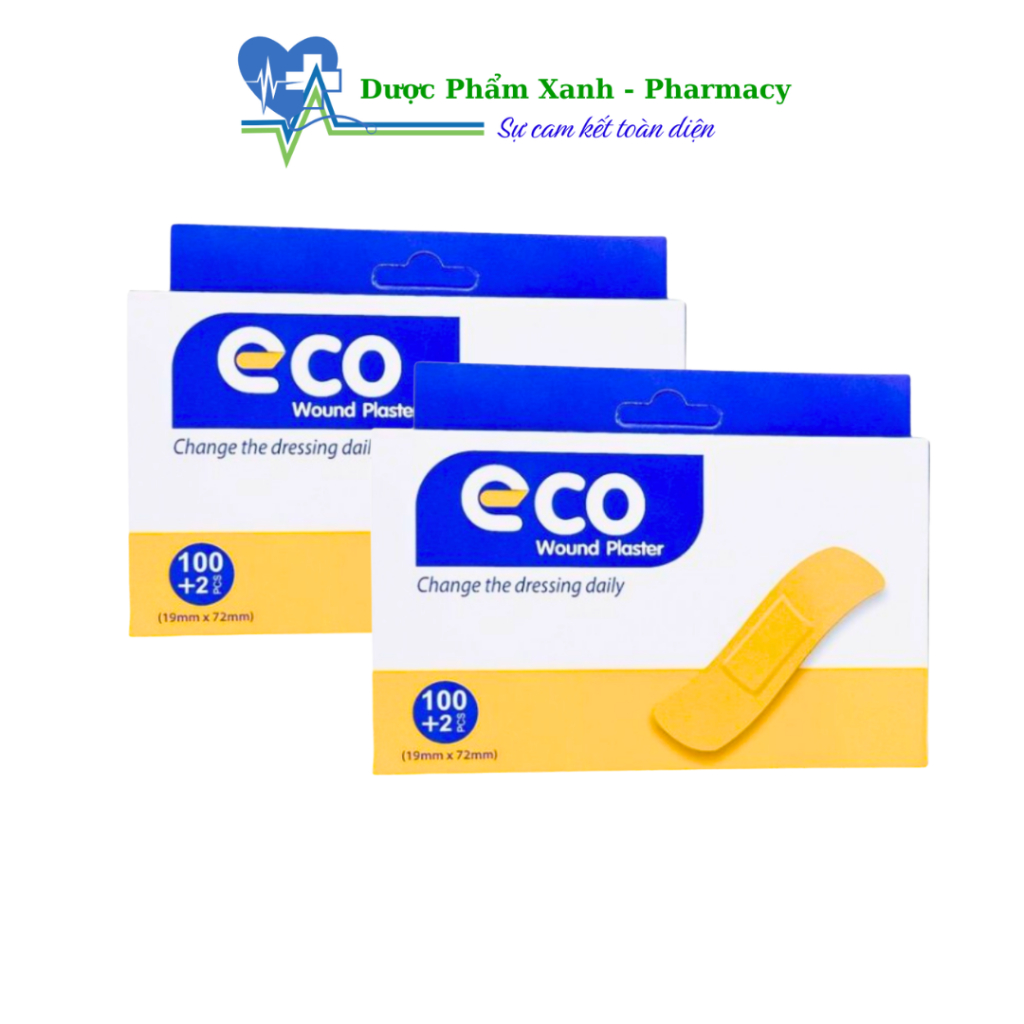 Băng dán cá nhân ECO loại bản vải - Hộp 102 miếng