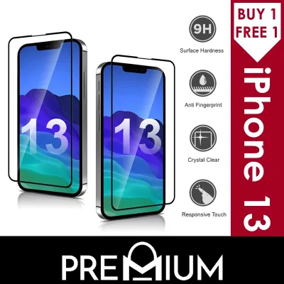 [BUY 1 FREE 1] Full Coverage Cover Tempered Glass Screen Protector Clear Anti Blue light Ray Compatible with iPhone 13 12 Pro Max Mini 5.4 6.7 6.1 SE 2020 2nd Gen 11 Pro X Xs Max Xr 8 7 6