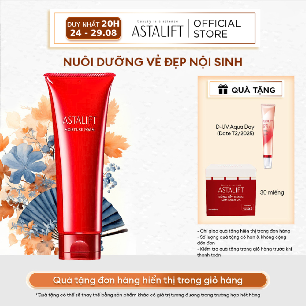 Sữa rửa mặt tạo bọt dưỡng ẩm astalift moisture foam 100ml
