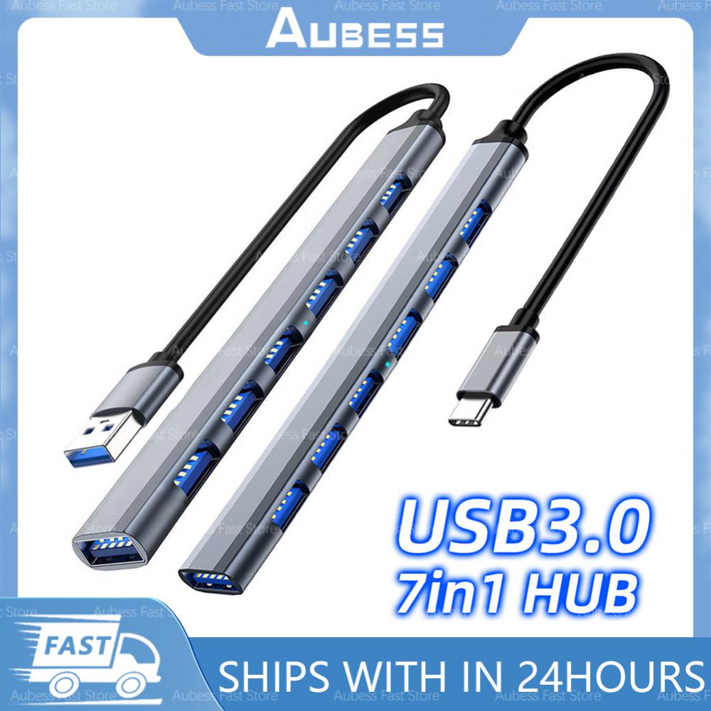 7 Trong 1 USB C Hub 3.0 Loại C 4/7 Cổng Đa Bộ chia Bộ chuyển đổi USB OTG Điện Bộ chuyển đổi cho MACBOOK 13 15 Không Khí Mi PC Máy Tính Xách Tay