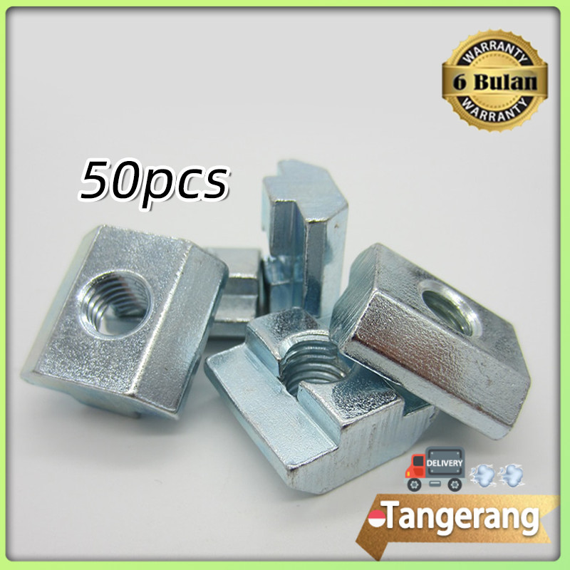 50Pcs t Sliding Nut M5 for Aluminum Profile 2020 / t Track Slot Miter Slider Bar Harga 42,000 rupiah*Gratis Ongkir