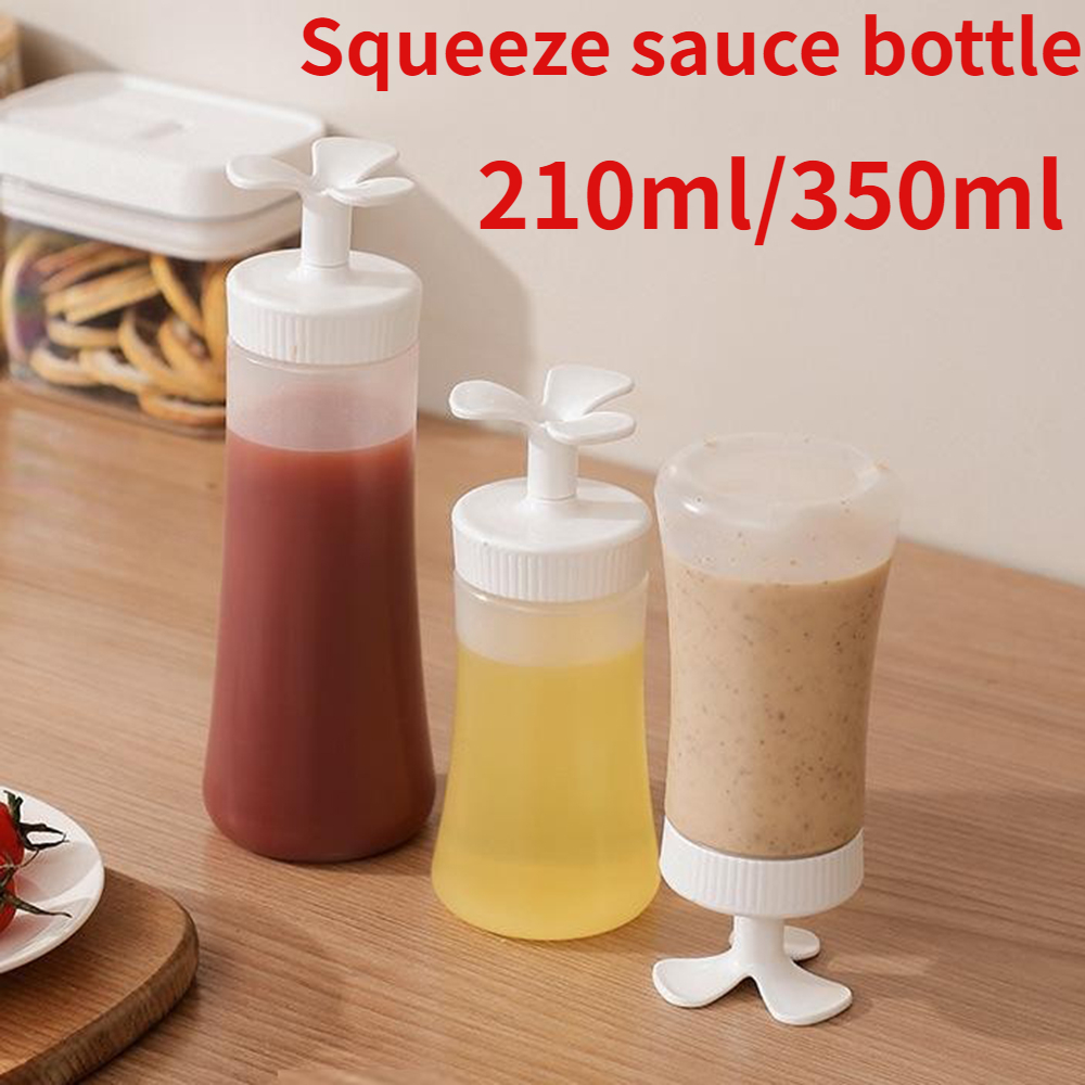 210/350ml nhà bếp chai vắt làm nước sốt cà chua salad Kem nước sốt chai bóp được invertable chai nước sốt