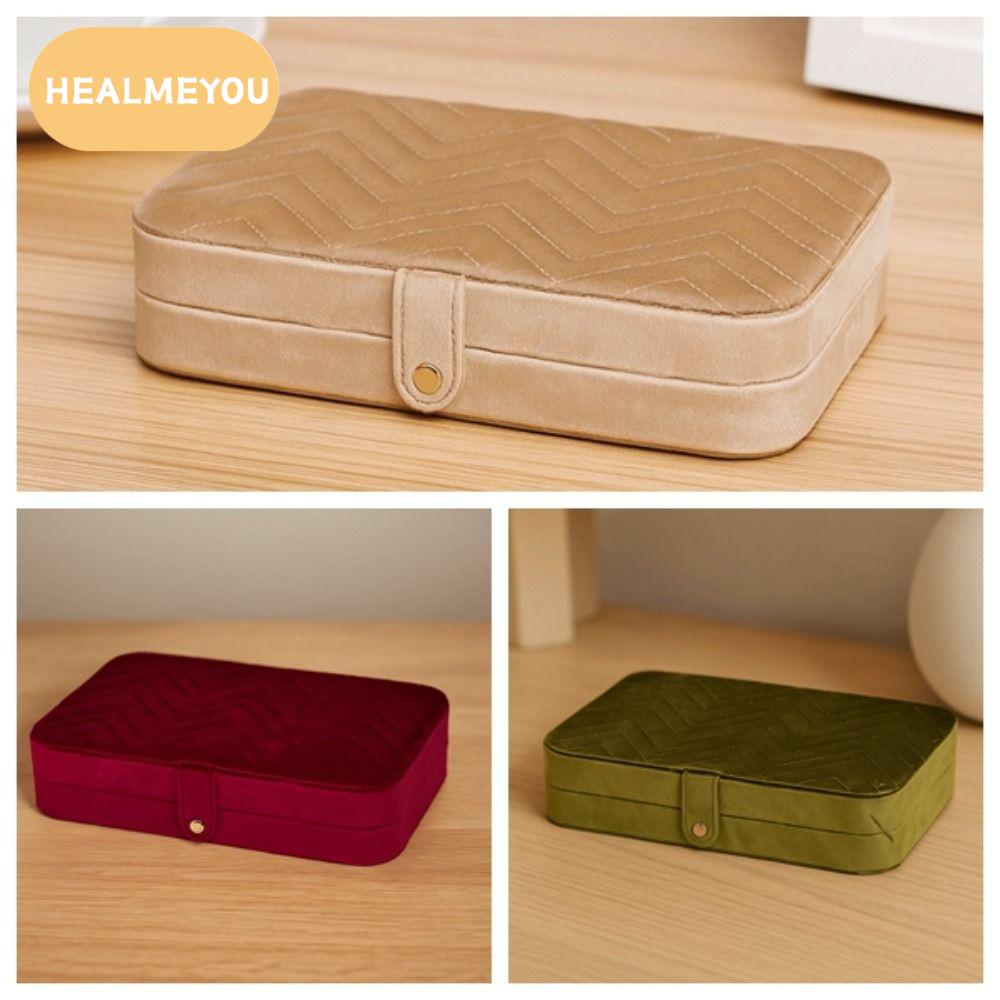 HEALMEYOU แหวน สร้อยคอ ถุงบรรจุภัณฑ์เครื่องประดับ สร้อยข้อมือ ต่างหู ความจุขนาดใหญ่ กล่องเก็บเครื่องประดับ แฟชั่น ผู้จัดการ ที่เก็บเครื่องประดับกำมะหยี่ การเดินทาง ราคา 797 บาท*ส่งฟรี