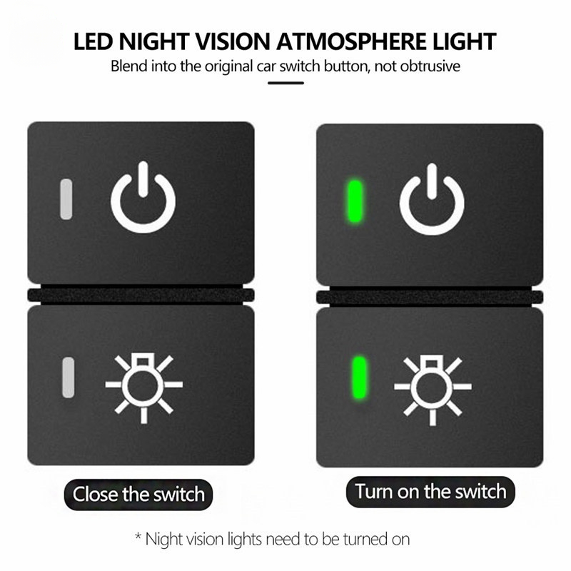 CF phím kép chuyển đổi chuyển đổi kép đèn sương mù Radar cung cấp điện Đèn Pha Led nút công tắc cho Honda Civic 16-21