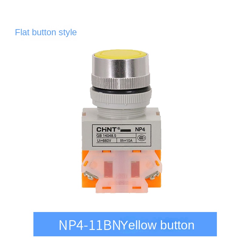 Nút Nhấn Vàng NP4-11BN nhả | Tự Phục Hồi NP4-11BN/NP4-11BNZS/NP4-11ZS/NP4-11M/NP4-11DN/NP4-11DZS/NP4-11X/NP4-20X 22mm CHINT – Điều Khiểm Chính Xác